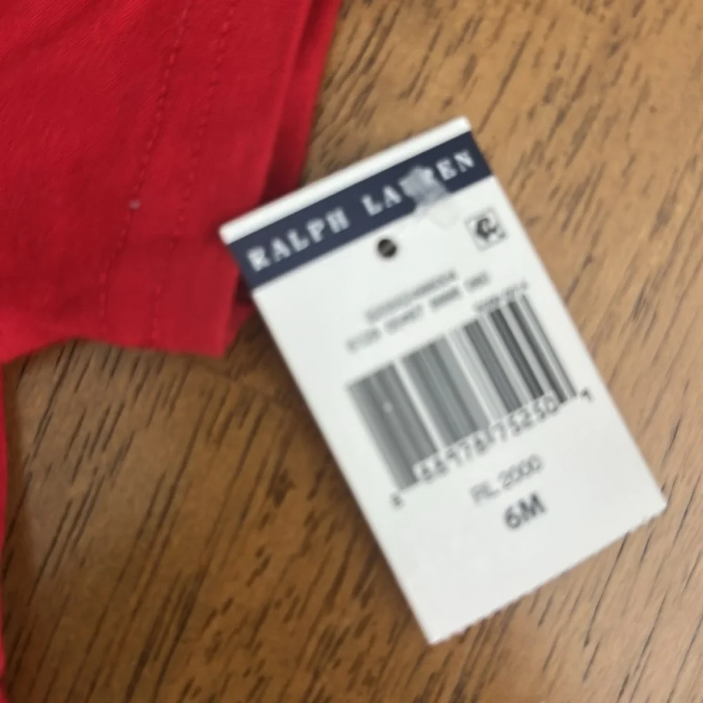 Ralph Lauren Red Short Sleeve Tee for Kids